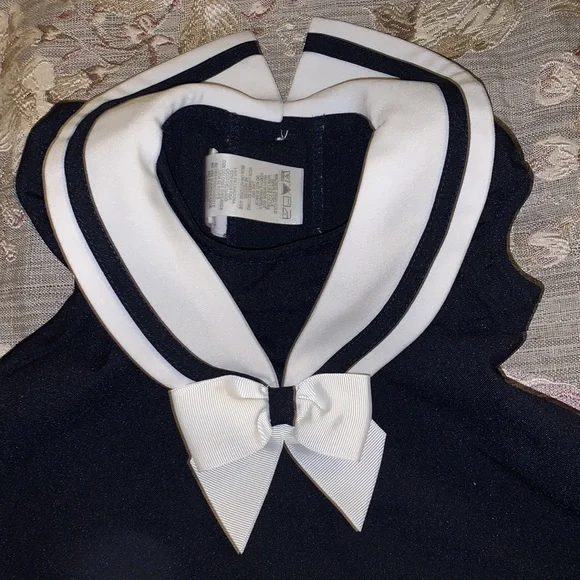 Baby girl sailor dress navy and white with bloomers - size 12 months - Picture 4 of 7